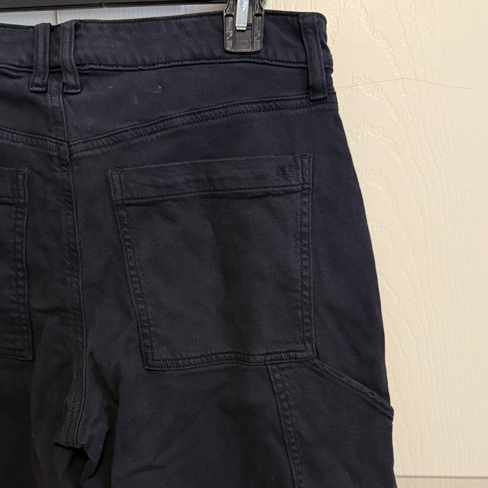 American Eagle Black Cropped Wide-Leg carpenter Pants, size 6 - Picture 7 of 10